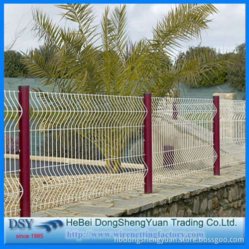 Cheap Vinyl Coated Welded Fence / PVC White 3D Wire Mesh Fencing / 2" x 4" Welded Wire Mesh Fence